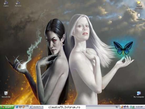 desktop ... ,,heaven and hell,, .....am ales Ã®ntre bine şi