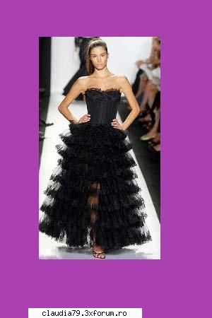 rochii - rochie neagra Oscar de la Renta, colectia - MODA SI INFRUMUSETARE